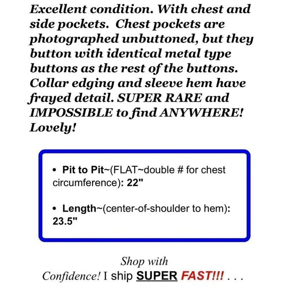 Easel Sz S Blue White Chambray Denim Railroad Striped Bell Sleeve Frayed Jacket - Picture 7 of 7